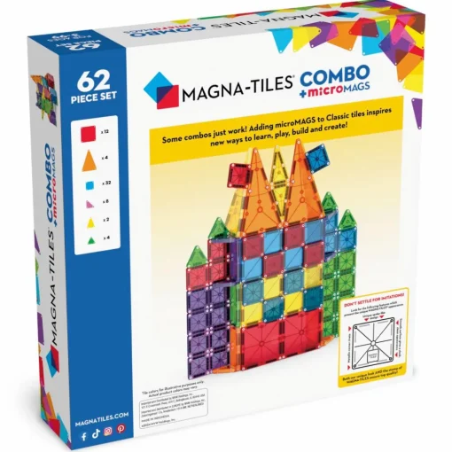 Online Magna-Tiles | microMAGS kombi, 62 stk