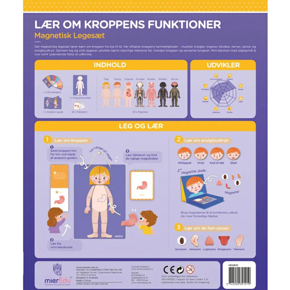 Sale mierEdu Magnetleg - Lær om kroppens funktioner, 120+ dele