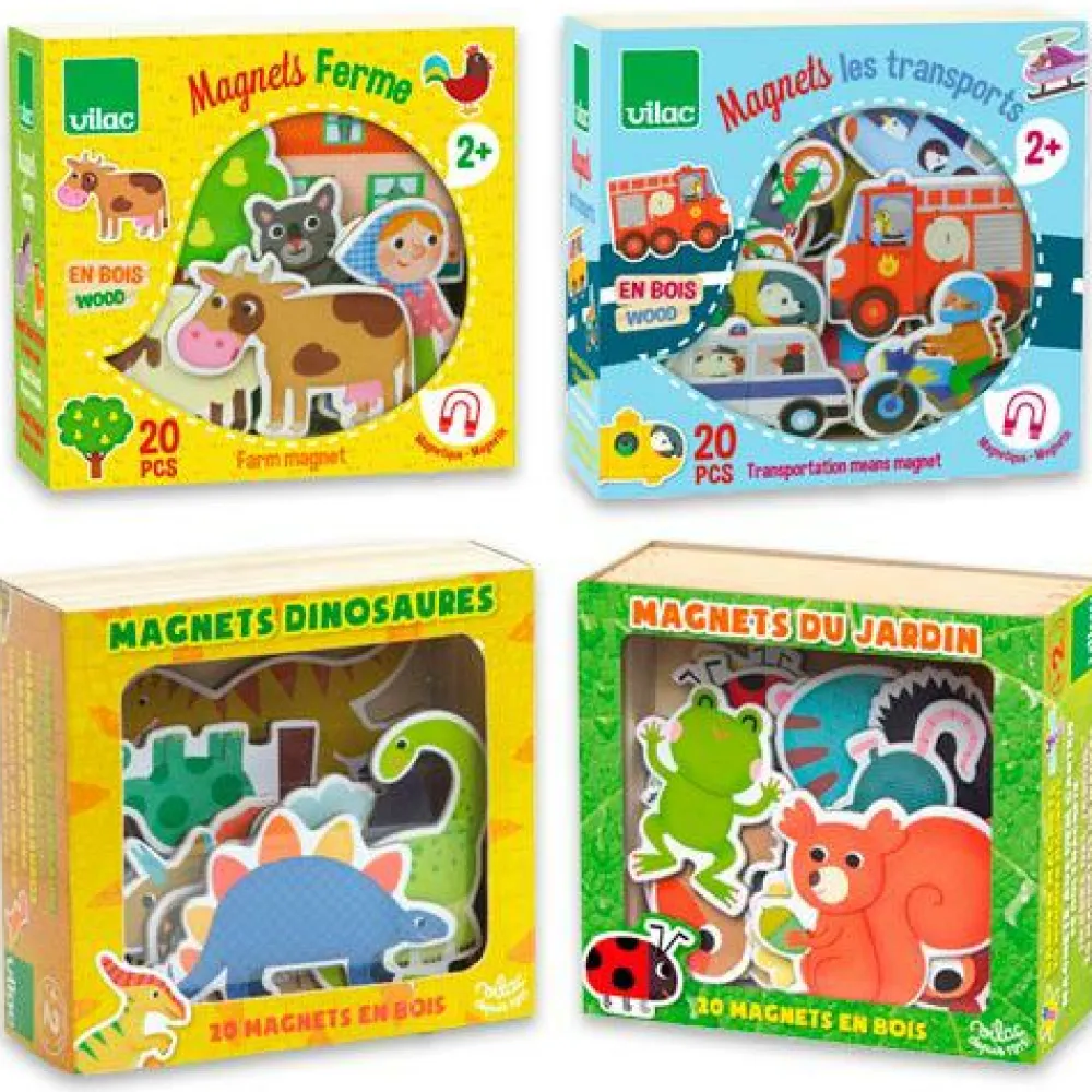 Hot Vilac Magnetsæt i træ - Med motiver