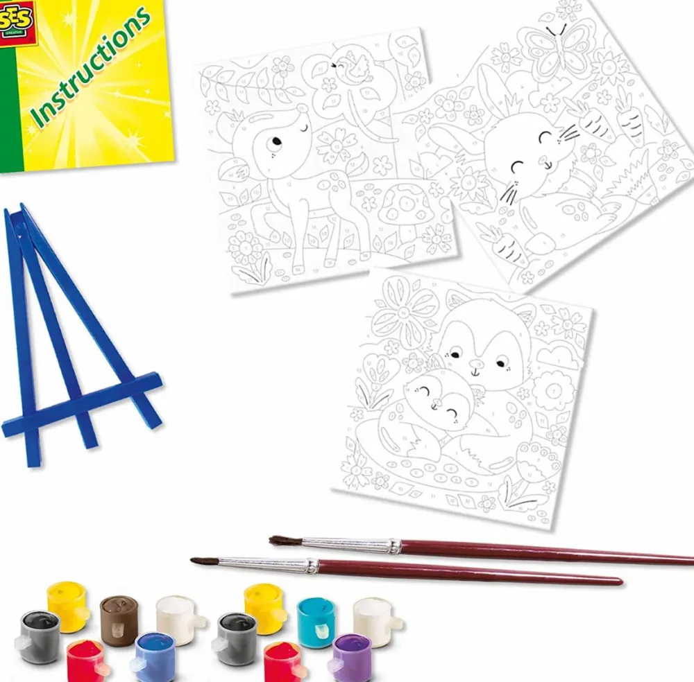 Discount SES Creative Mal efter tal - Skovens dyr