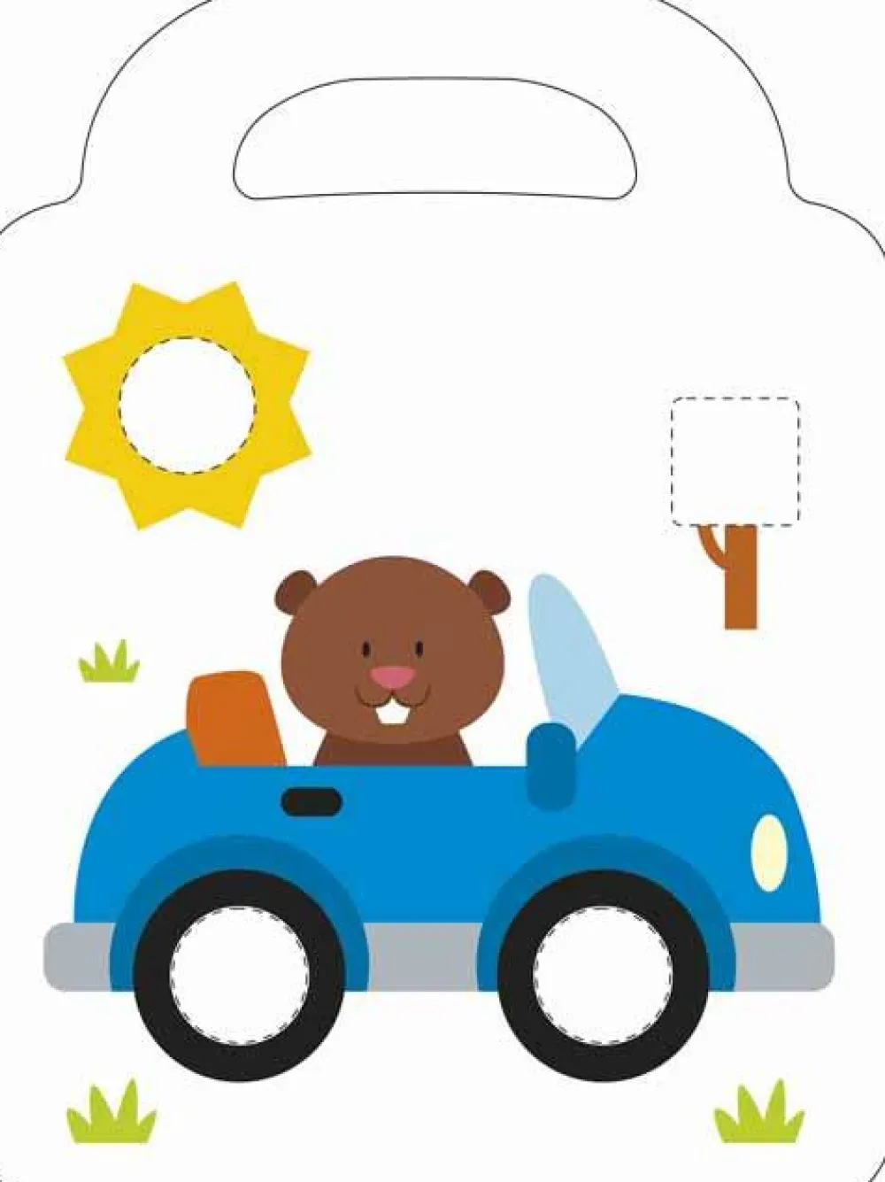 New Forlaget Bolden Malebog med klistermærker - Giraf