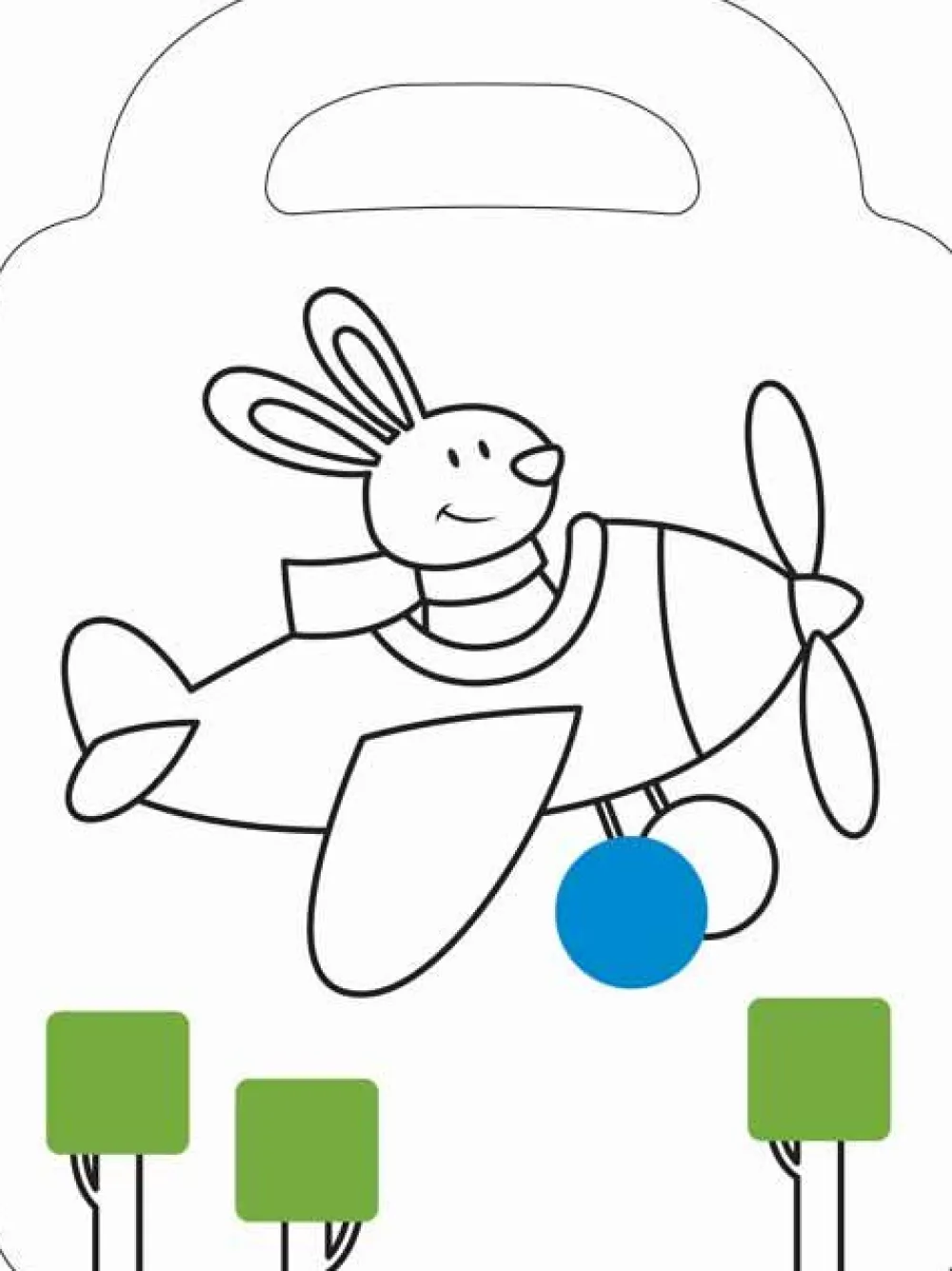 Best Forlaget Bolden Malebog med klistermærker - Kanin