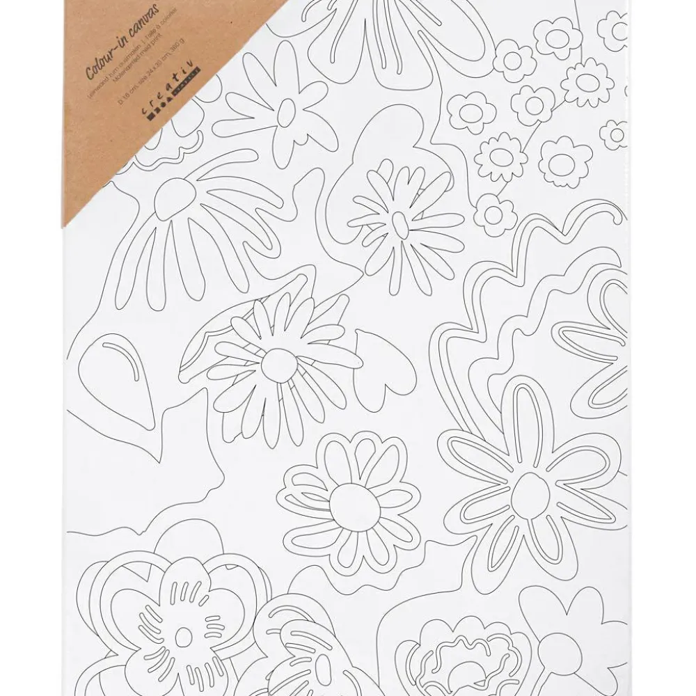 Hot Creativ Company Malerlærred 24 x 30 cm - Blomster