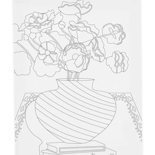 Clearance Creativ Company Malerlærred 24 x 30 cm - Buket i vase