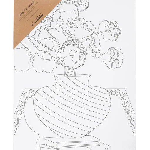 Clearance Creativ Company Malerlærred 24 x 30 cm - Buket i vase