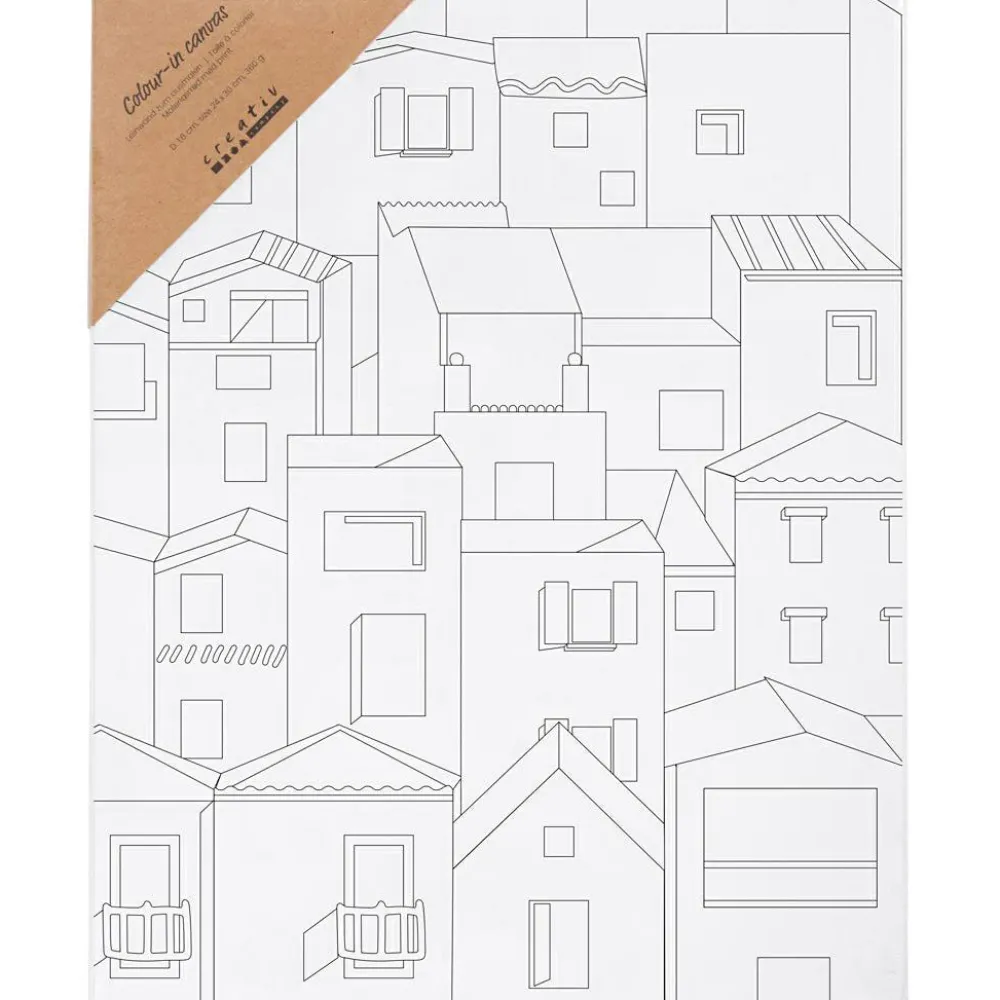 Outlet Creativ Company Malerlærred 24 x 30 cm - Huse