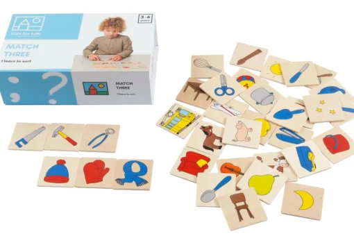 Online Toys for Life Match tre billedkort - Styrk ordforrådet