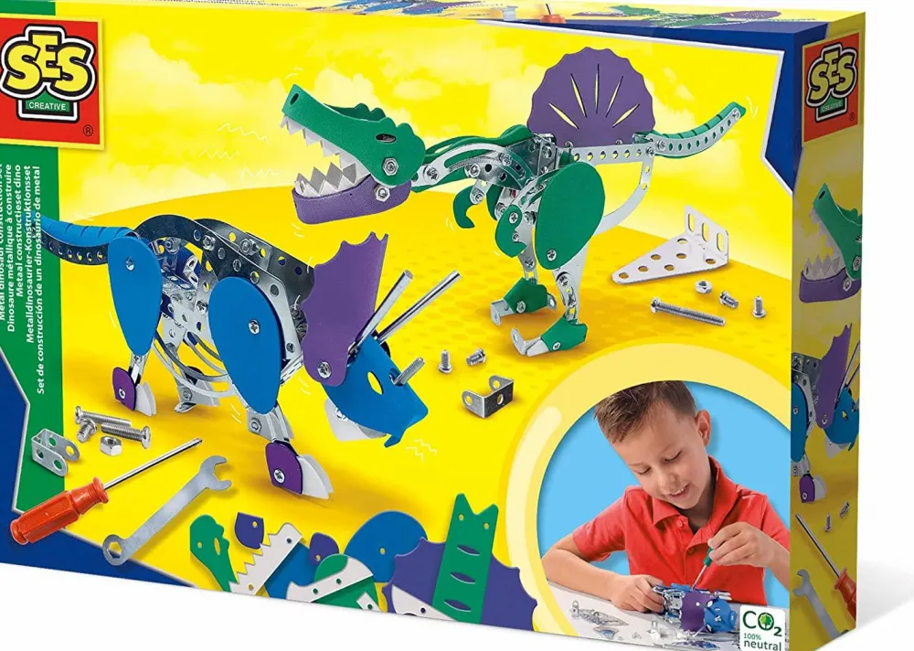 Hot SES Creative Metalbyggesæt - Triceratops + Spinosaurus
