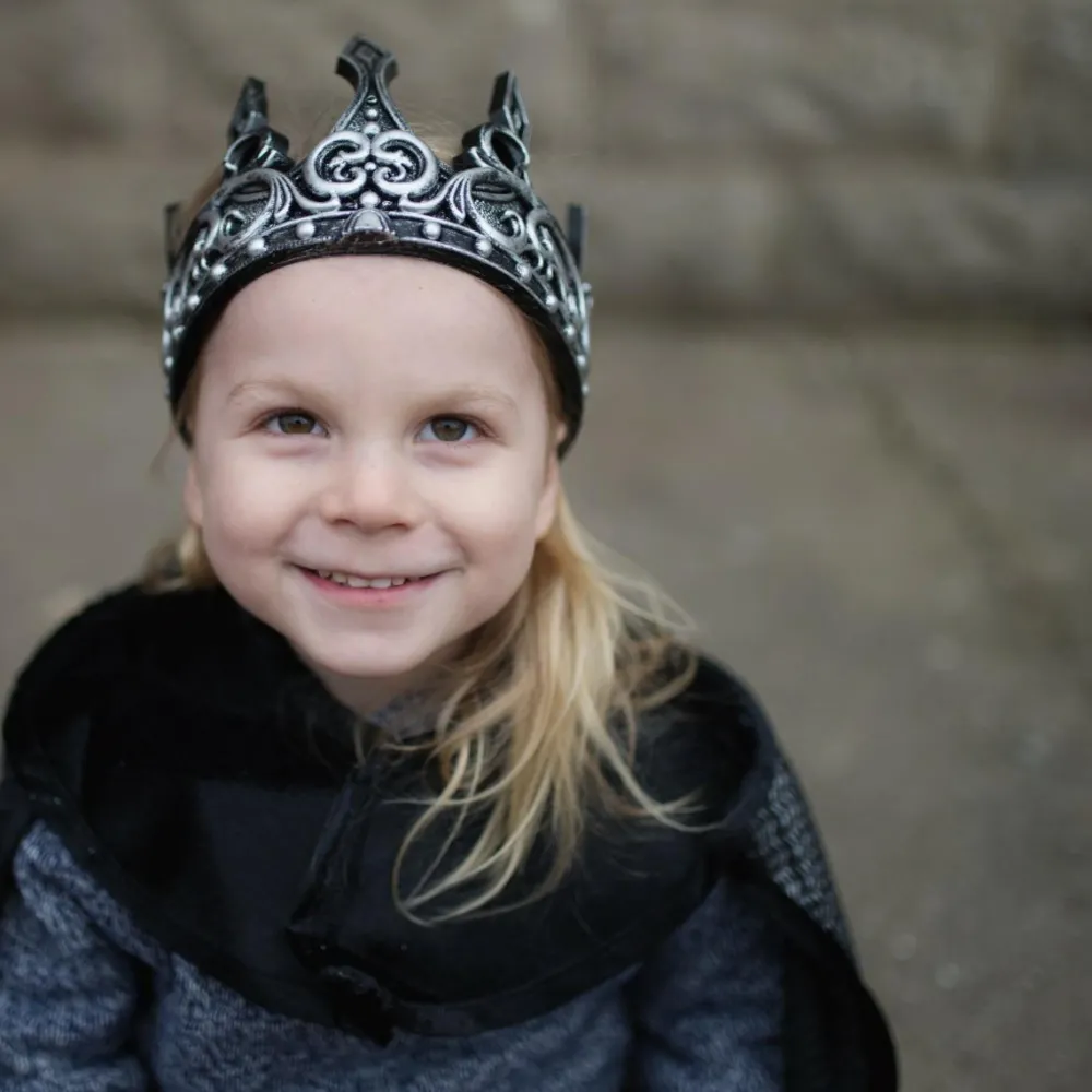 Discount Great Pretenders Middelalder krone - Sølv/sort