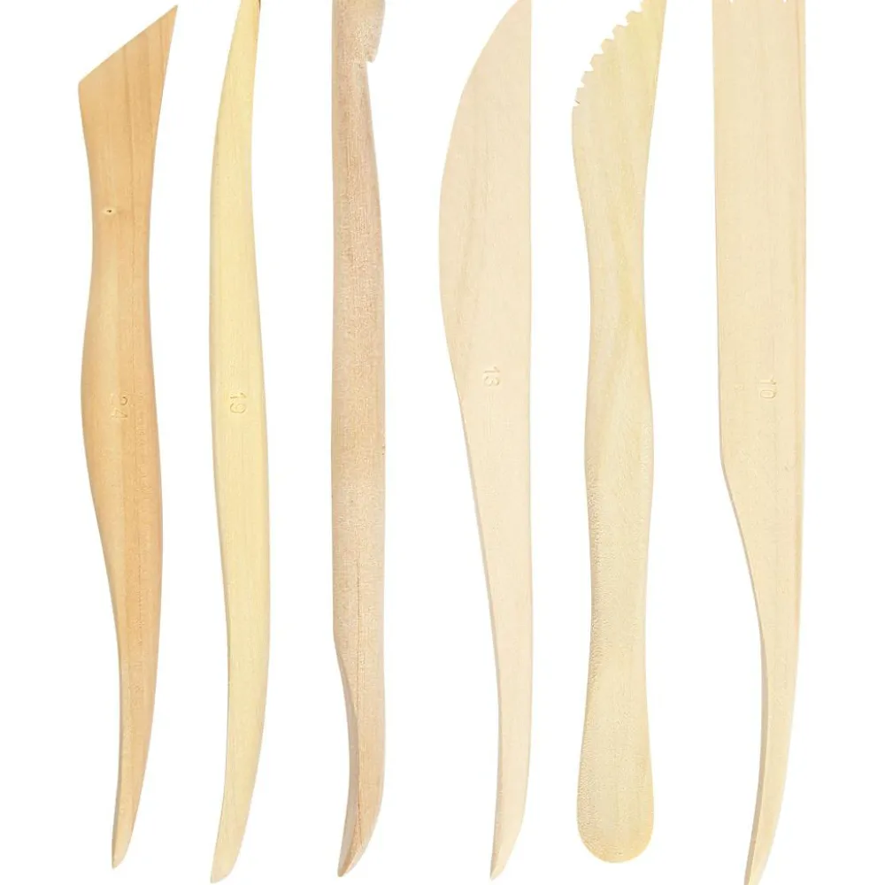 Online Creativ Company Modelleringsredskaber i træ, 6 stk