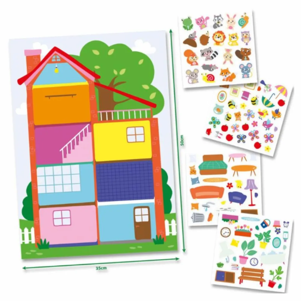 Best SES Creative My First - Plakat med klistermærker - Mit hus