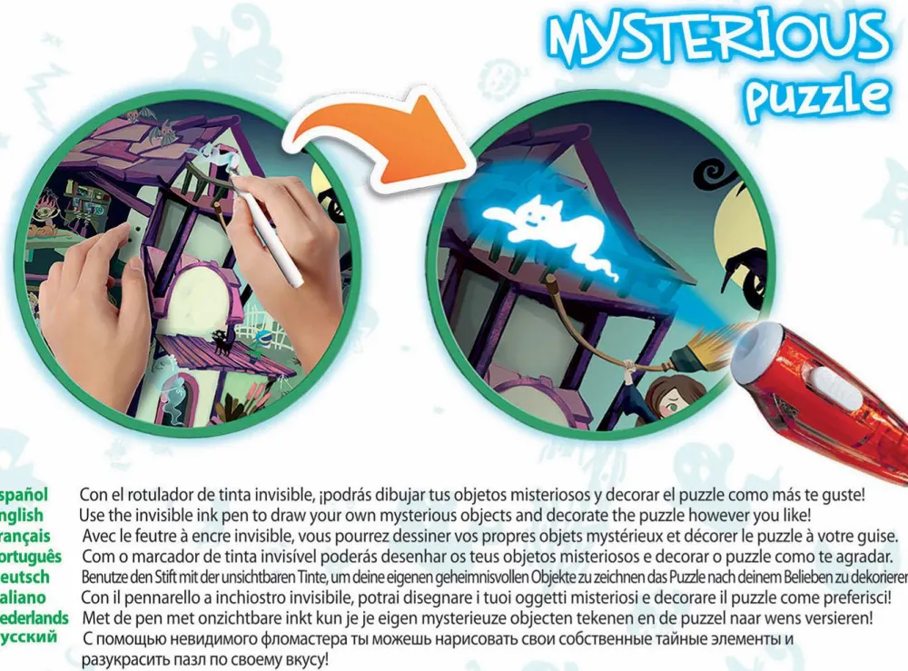 Clearance educa Observationspuslespil 100 brk, UV - Spøgelseshus