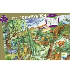 Djeco Observationspuslespil m. 100 brikker - Dinosaur