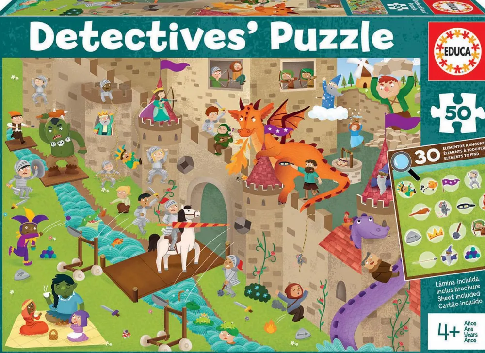 Clearance educa Observationspuslespil m. 50 brk. - Borgliv