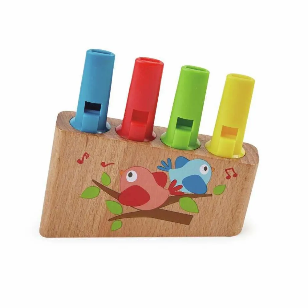 Hot Hape Panfløjte med 4 rør - Regnbue