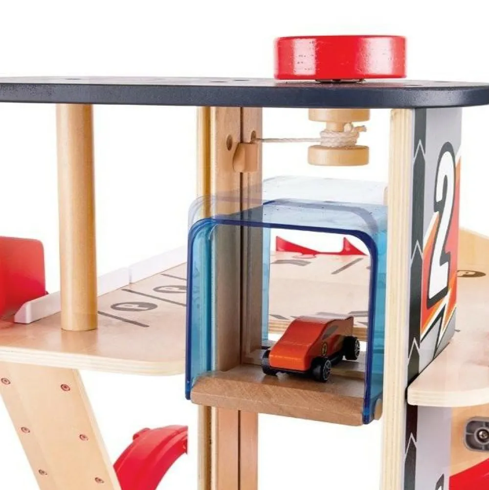Hape Parkeringshus inkl. stunt-rampe