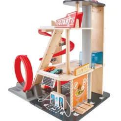 Hape Parkeringshus inkl. stunt-rampe