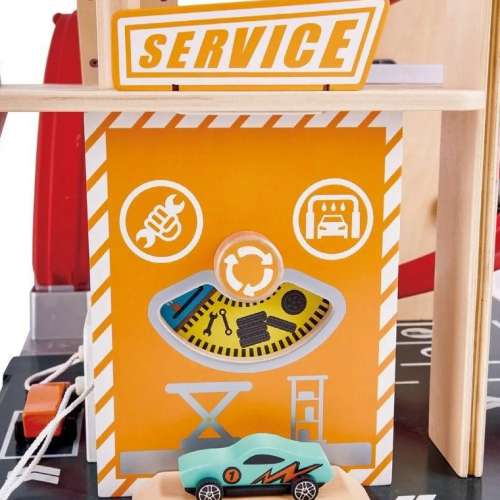 Hape Parkeringshus inkl. stunt-rampe