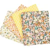Creativ Company Patchworkstof 45 x 55 cm - Gul, 4 stk