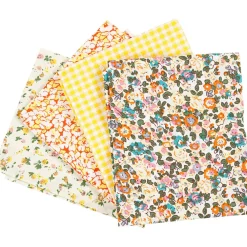 Creativ Company Patchworkstof 45 x 55 cm - Gul, 4 stk