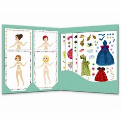 Djeco Påklædningsdukker m. stickers - Modetøj