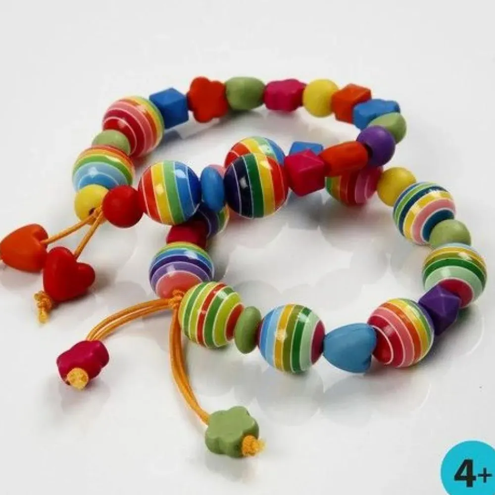 Hot Creativ Company Plastperler - Figurmix hjerter/stjerner, 65 gr.