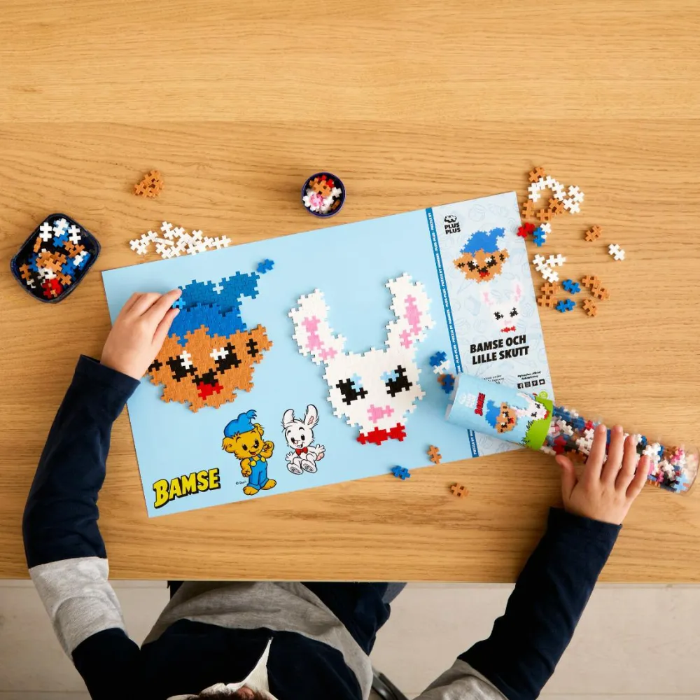 Clearance Plus-Plus i rør - Bamse & Lille Hopsa, 240 stk