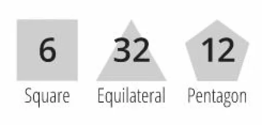 Online Polydron byggesæt, 50 dele