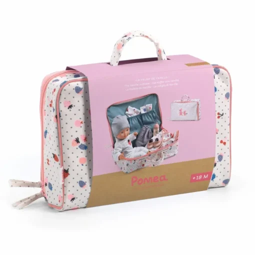 Sale Djeco Pomea dukke 32 cm - Vanille, inkl. rejsekuffert
