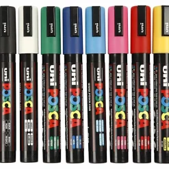 New Posca tusser PC-5M - Basisfarver, 8 stk.