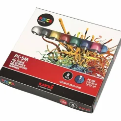 New Posca tusser PC-5M - Basisfarver, 8 stk.