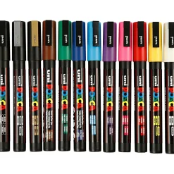 Best Posca tusser PC-3M - Basisfarver, 12 stk.