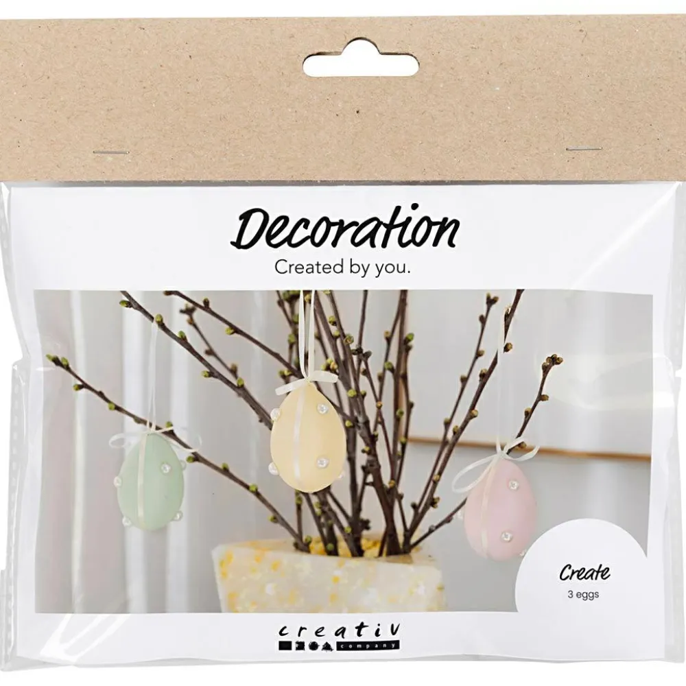 Hot Creativ Company Påskepose - Dekorer pastelæg, 3 stk