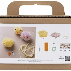 Clearance Creativ Company Påskepose - Lav pompon påskekyllinger, 6 stk