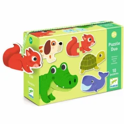 New Djeco Puslespil 10-i-1 - Dyr
