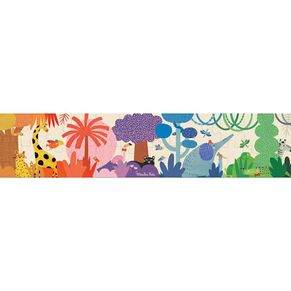 Sale Moulin Roty Puslespil m. 24 brikker - Den farverige verden