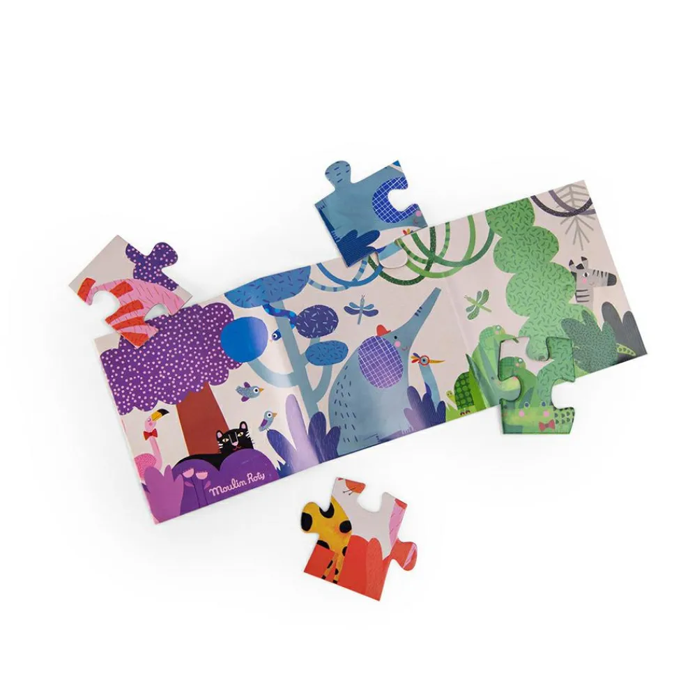 Sale Moulin Roty Puslespil m. 24 brikker - Den farverige verden