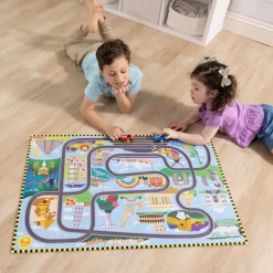 Hot Melissa & Doug Puslespil m. 48 brk - Jorden rundt, inkl 2 biler