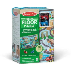 Hot Melissa & Doug Puslespil m. 48 brk - Jorden rundt, inkl 2 biler