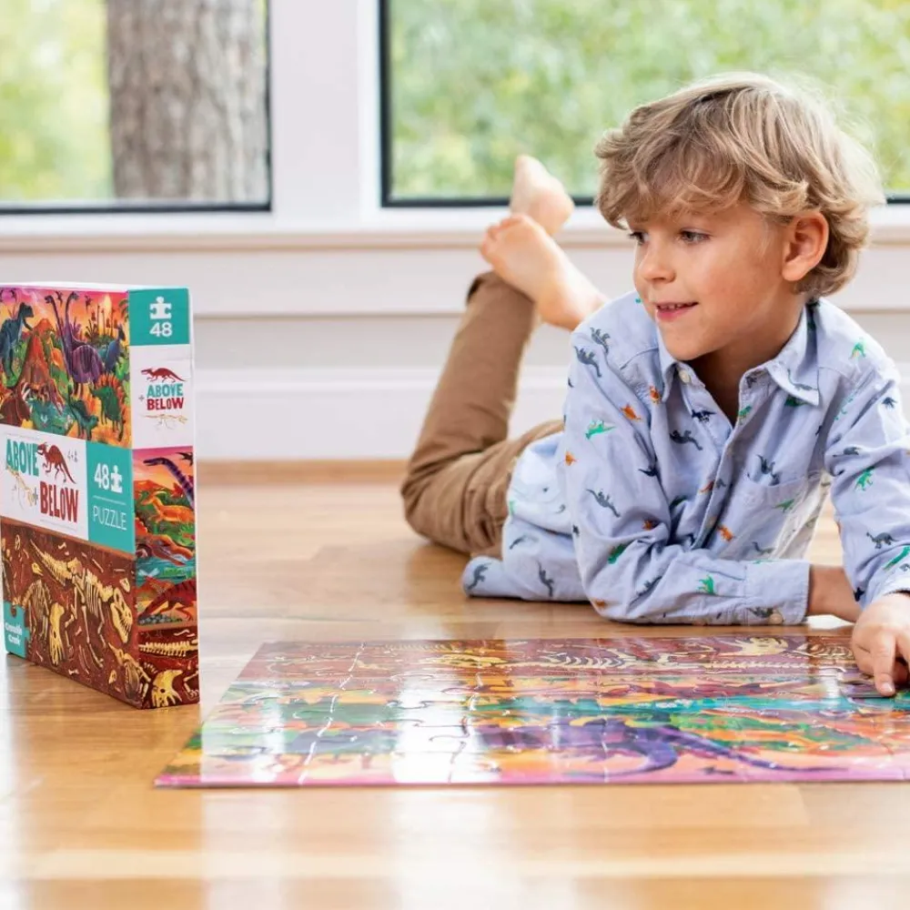 Outlet Crocodile Creek Puslespil m. 48 brk. - Over/Under - Dino World