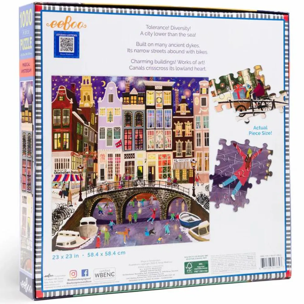 New eeBoo Puslespil med 1.000 brikker - Amsterdam
