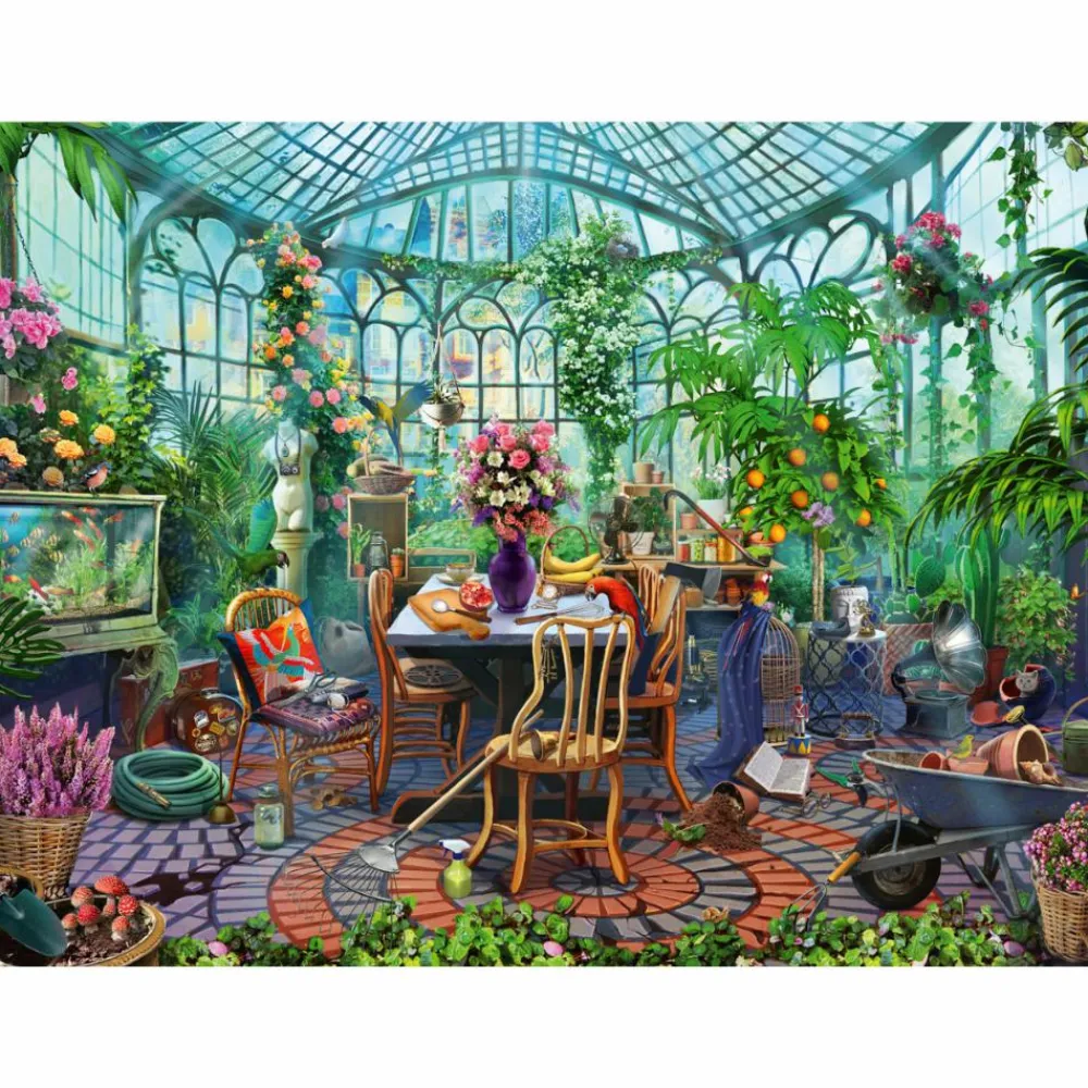 Clearance Puslespil med 500 brk. - Morgen i orangeriet