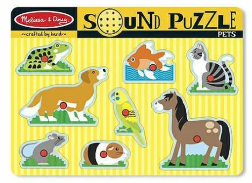 New Melissa & Doug Puslespil med lyd - Kæledyr