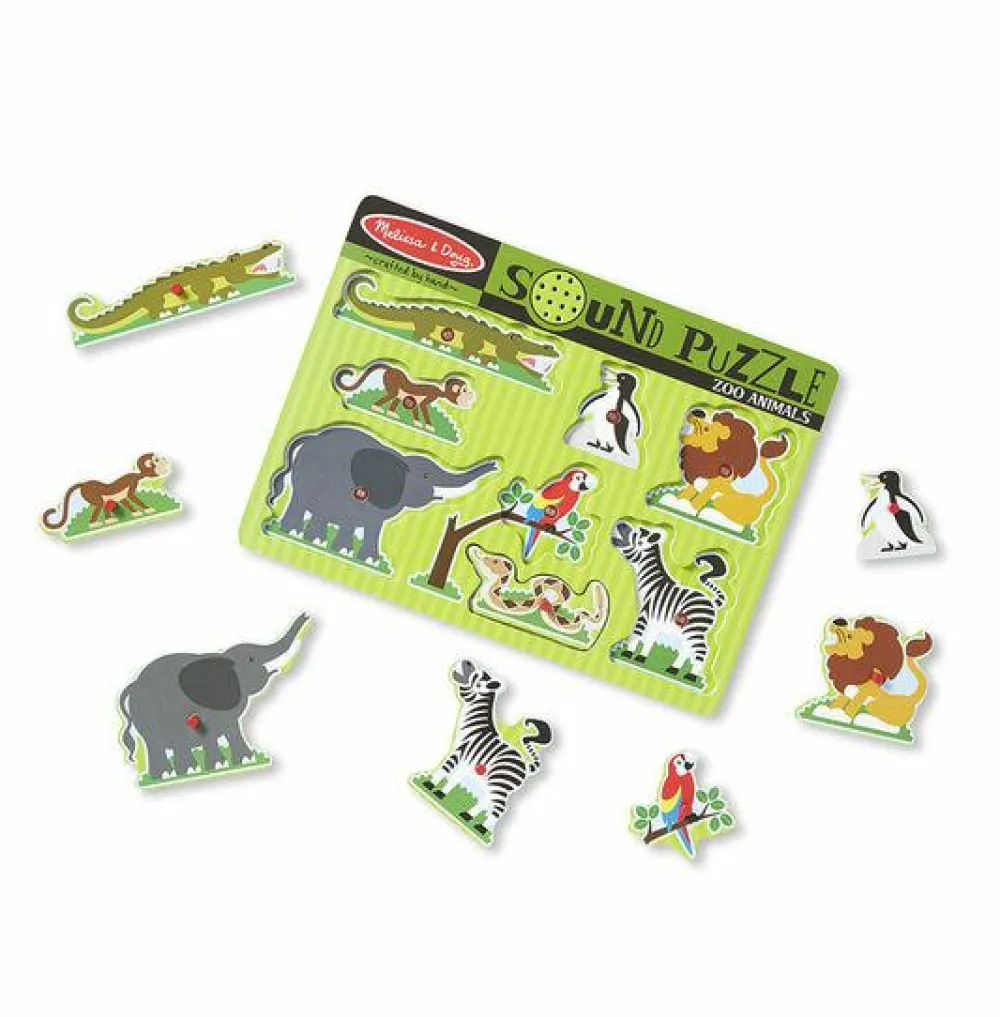 Clearance Melissa & Doug Puslespil med lyd - Zoo