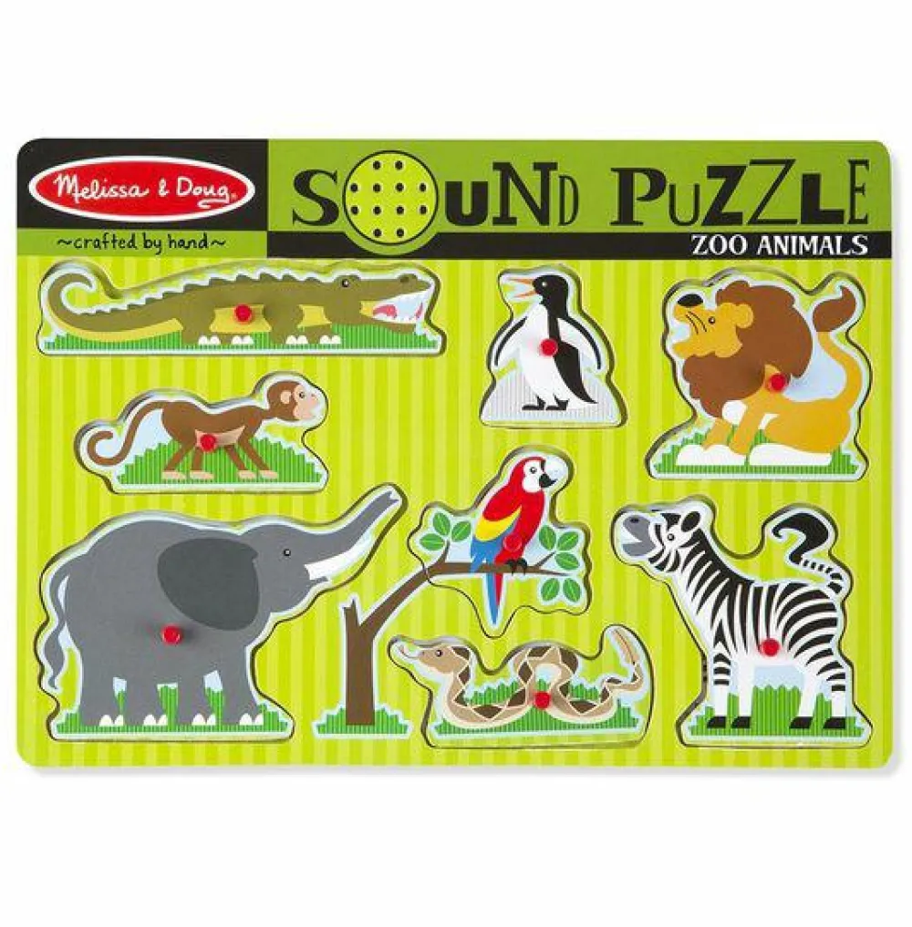 Clearance Melissa & Doug Puslespil med lyd - Zoo