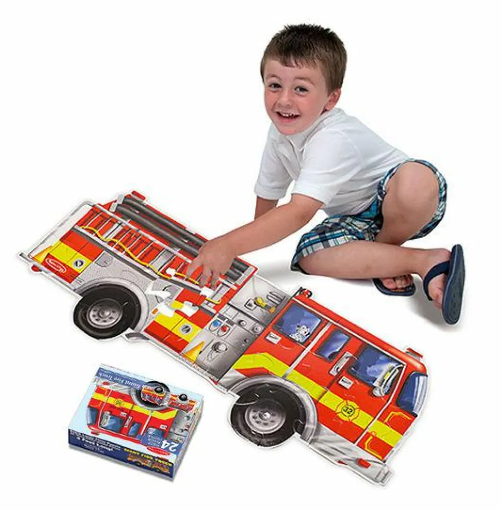 Best Melissa & Doug Puslespil til gulv - 24 brikker Brandbil