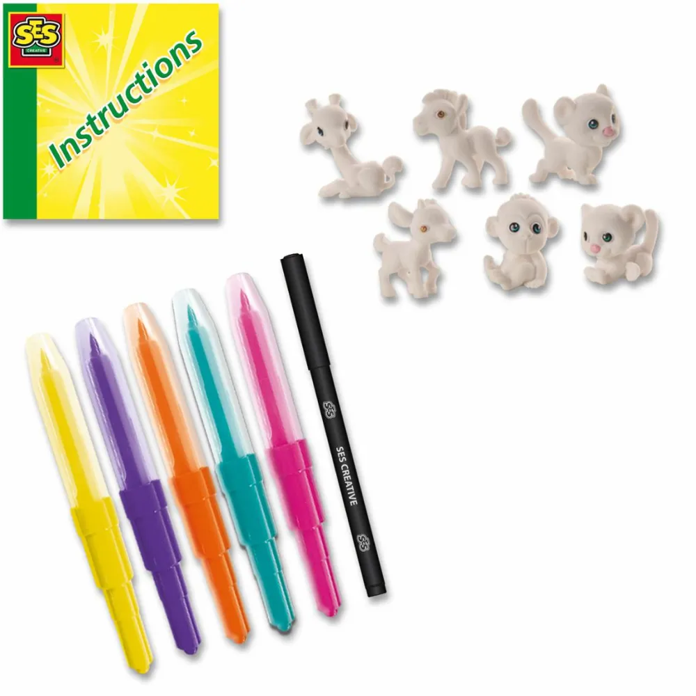 Sale SES Creative Pustetusser - Dekorér safaridyr, 6 stk