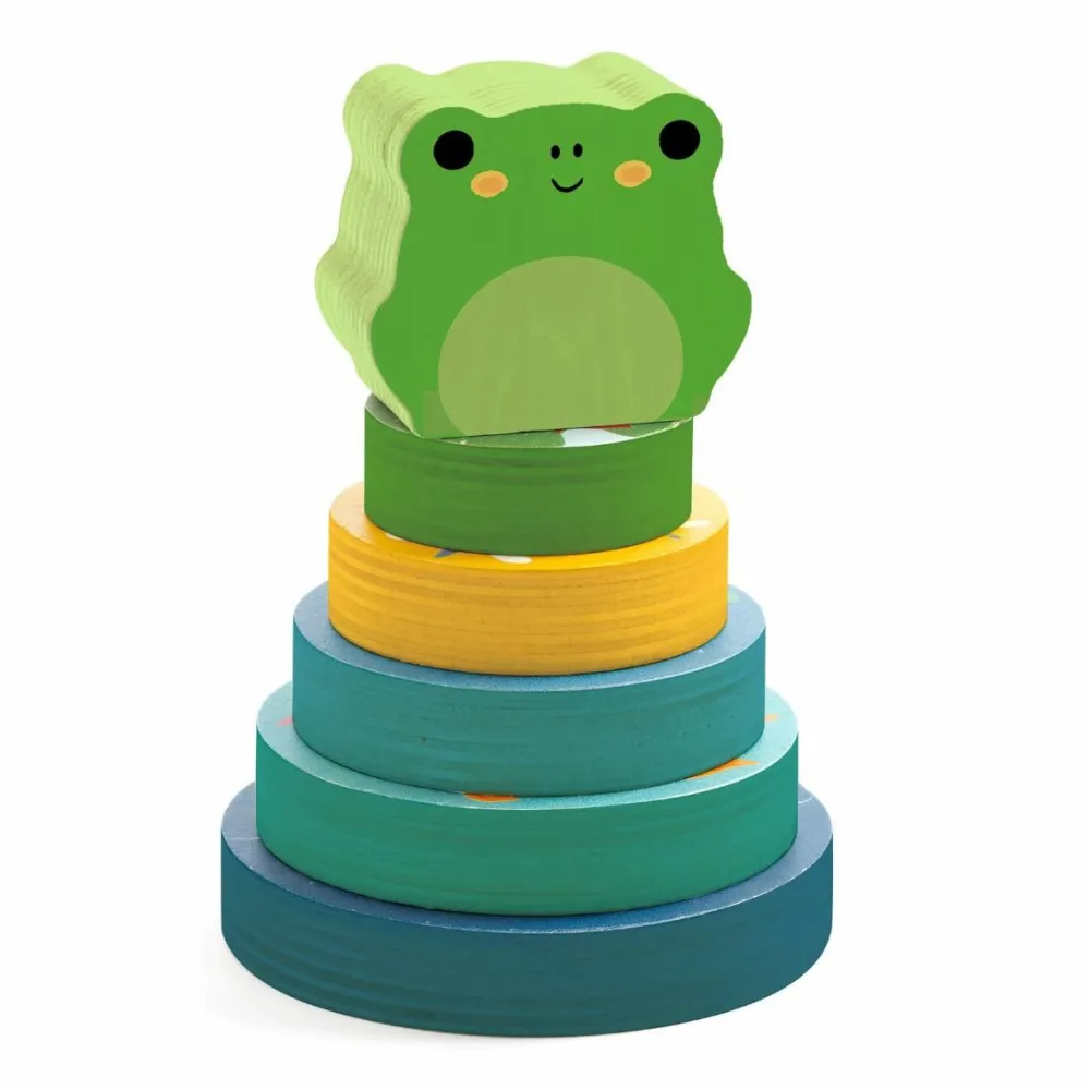 Clearance Djeco Puzz & Stack Rainbow - 2-i-1 stabletårn