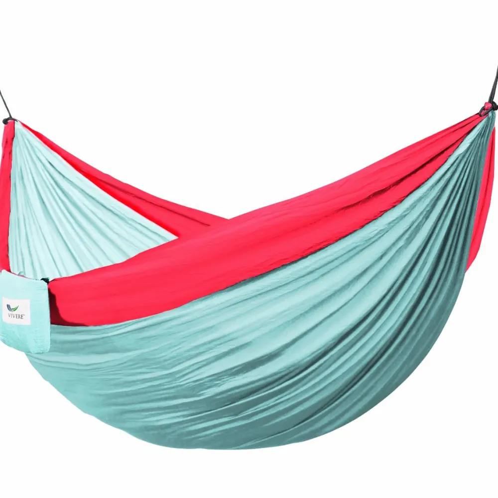 Outlet Rejsehængekøje dobbelt (nylon) - Lyseblå