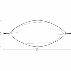 Outlet Rejsehængekøje dobbelt (nylon) - Lyseblå